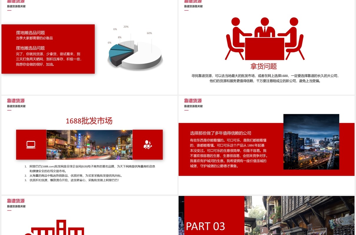 新手如何从零开始摆地摊副业经济兴起PPT模板