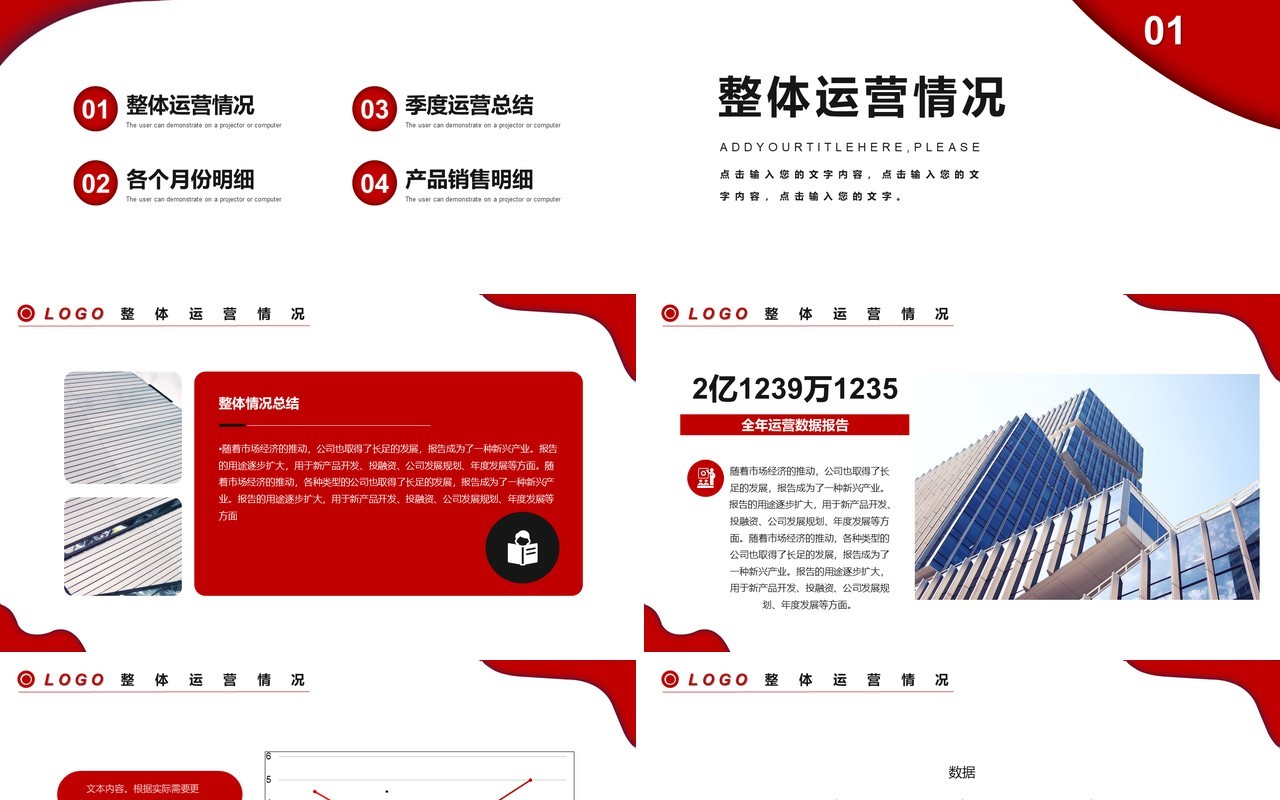商务风业务销售年终工作汇报总结报告PPT模板