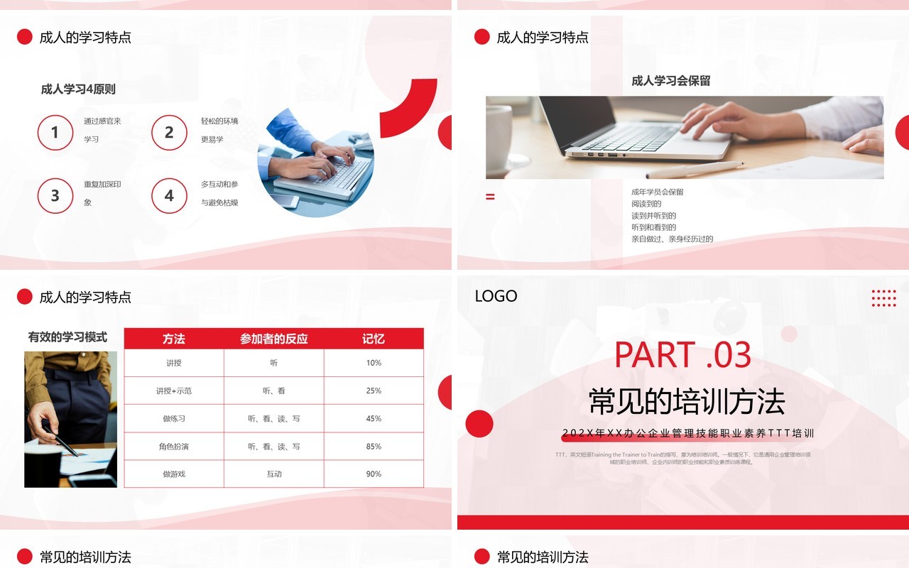 红色商务风公司培训师培训PPT模板