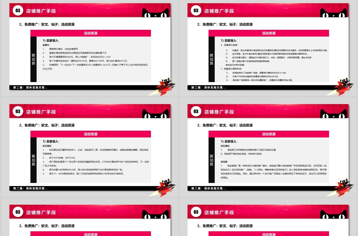 大气简约天猫商城入驻策划方案商务课件培训PPT模板