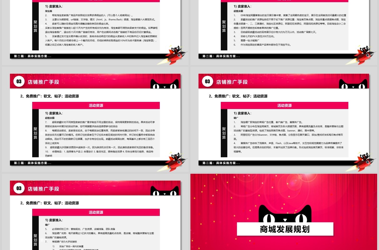 大气简约天猫商城入驻策划方案商务课件培训PPT模板