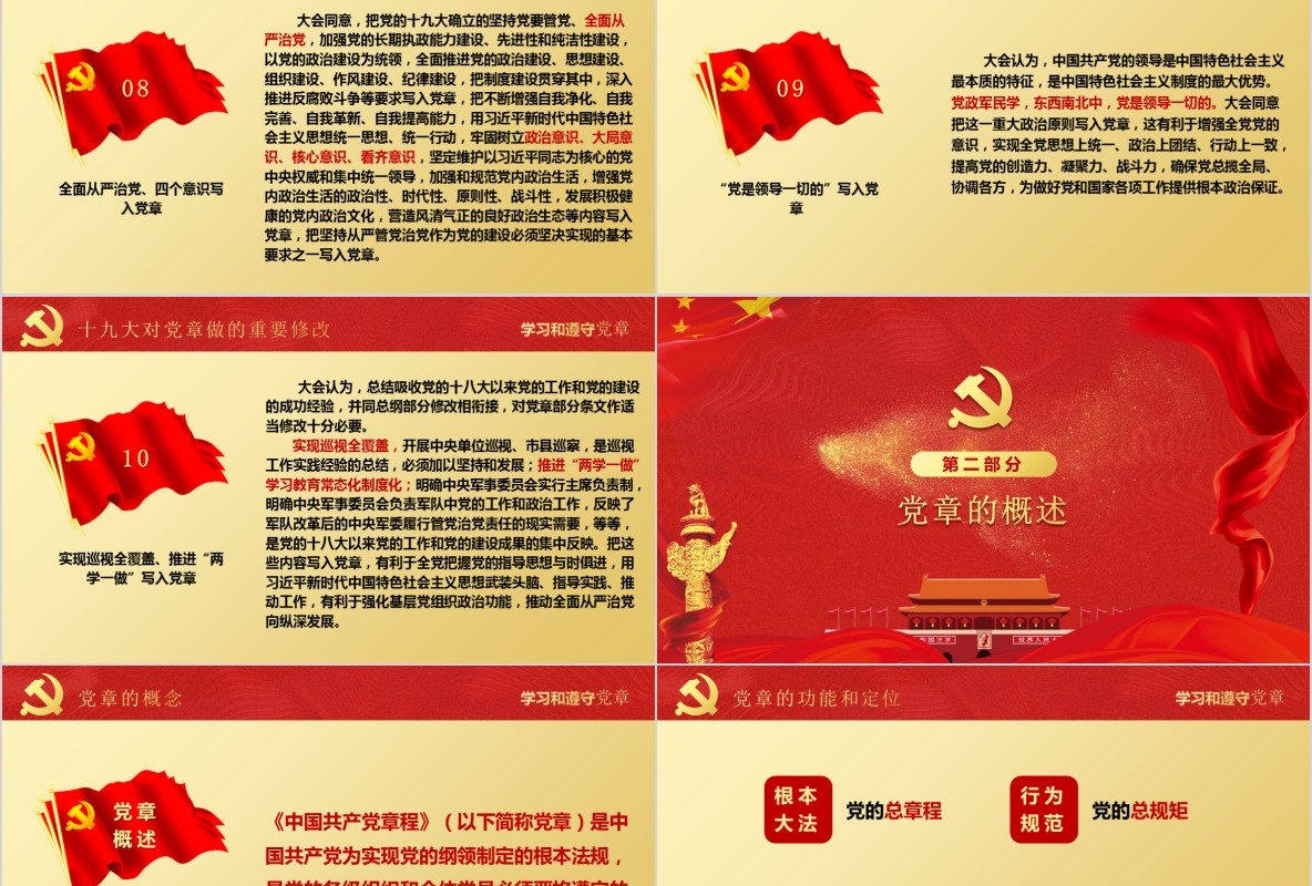 学习新微党章党课PPT模板18