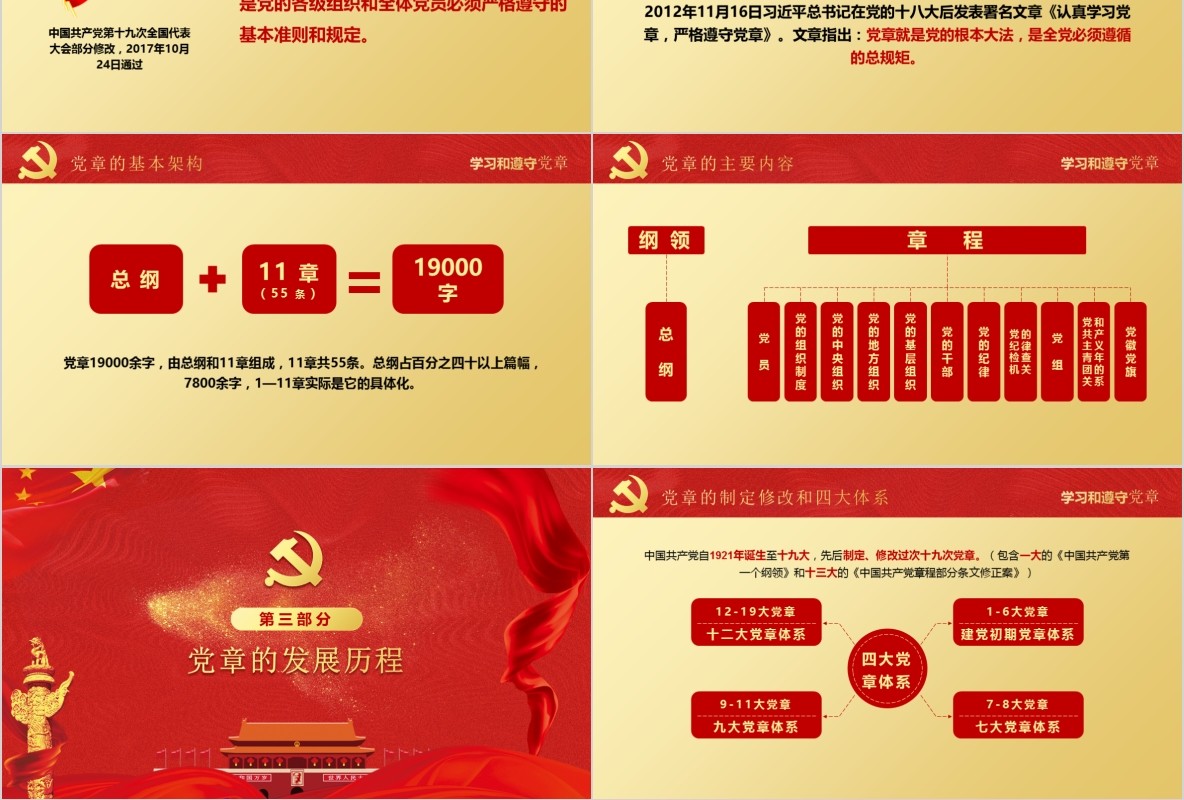 学习新微党章党课PPT模板18