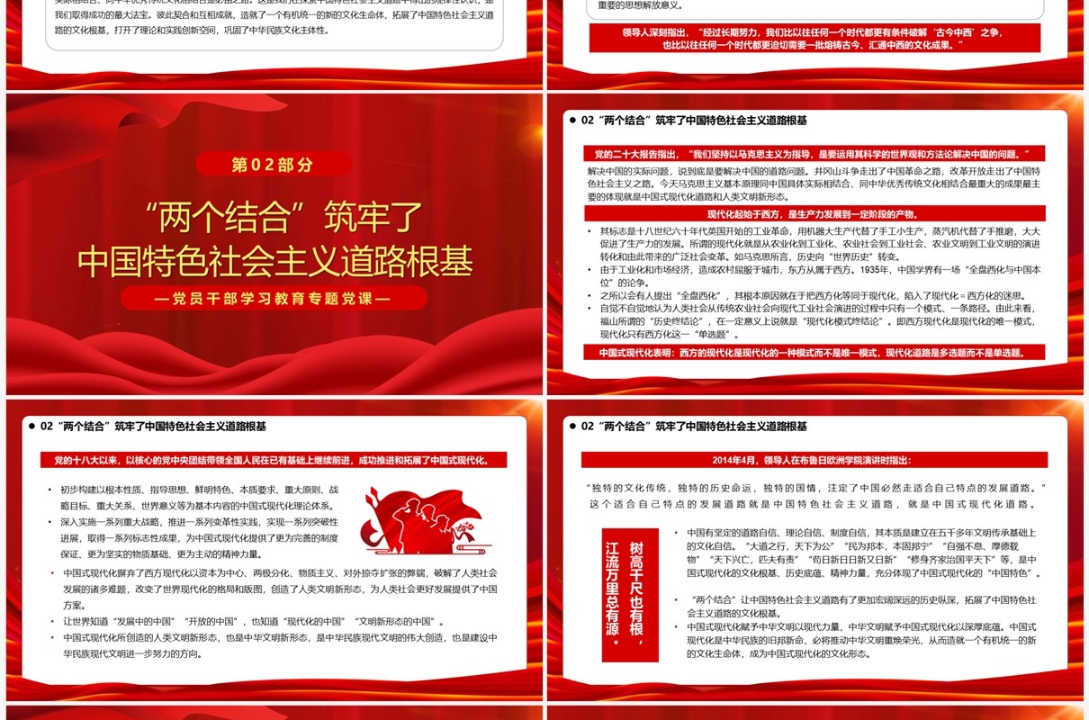 两个结合的丰富内涵和内在机理PPT模板
