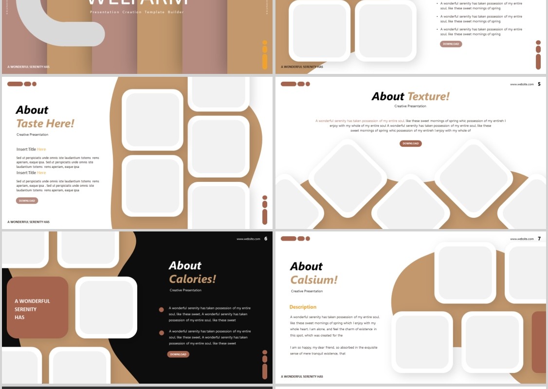 农场美食餐饮PPT模板Welfarm Powerpoint Template