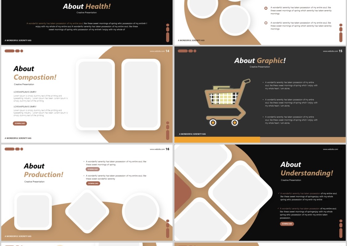 农场美食餐饮PPT模板Welfarm Powerpoint Template