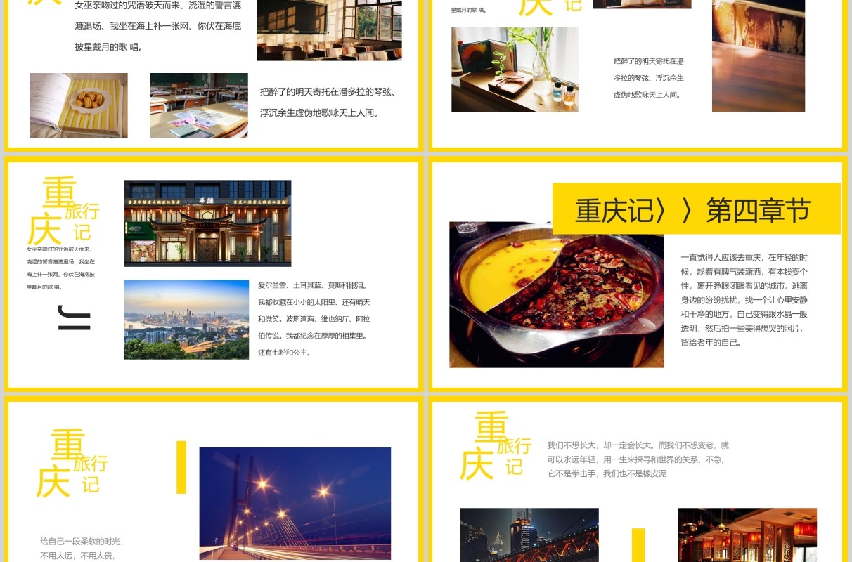 重庆旅游记宣传介绍PPT模板