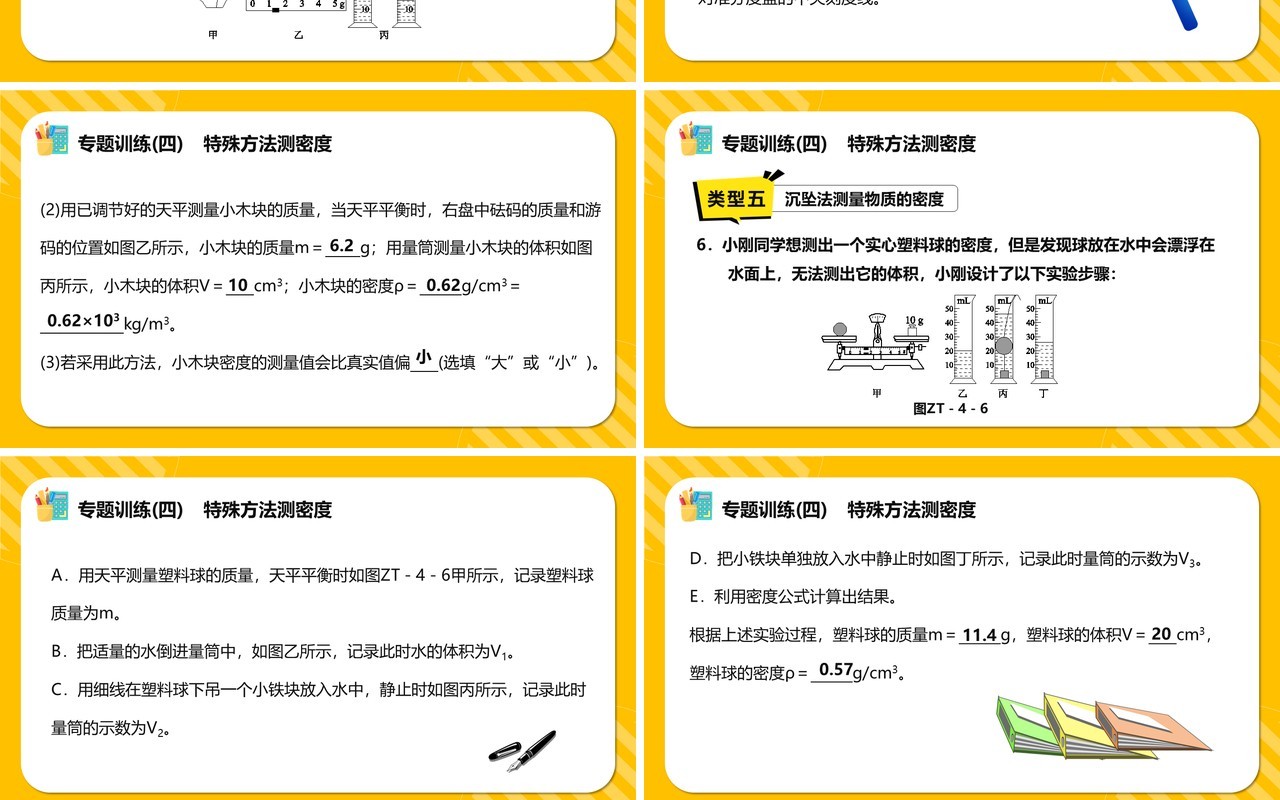 部编版八年级物理上册特殊方法测密度课件PPT模版