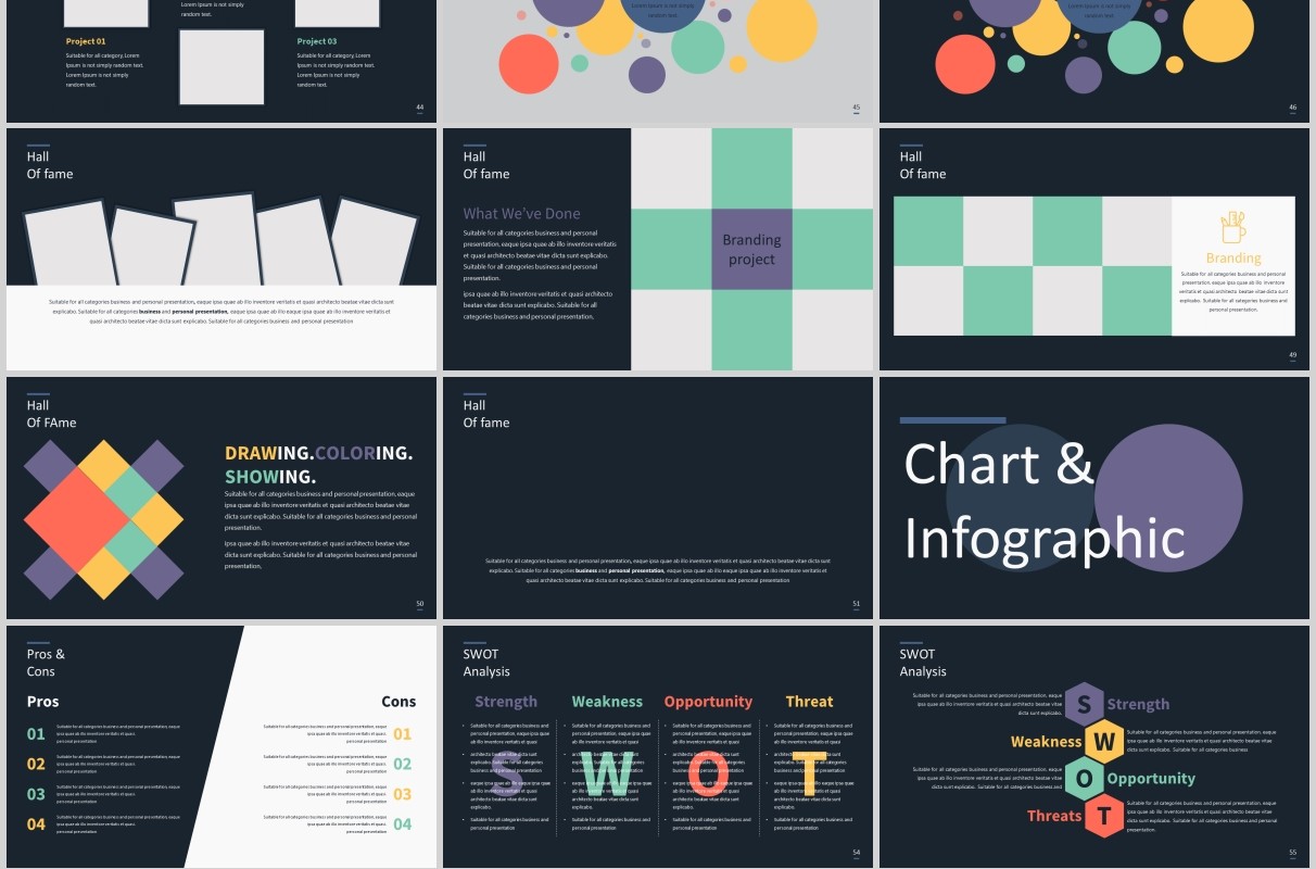 深色高端工作项目计划书数据表格PPT模板排版设计SIMPLE Powerpoint Presentation Template
