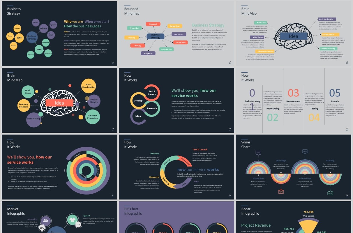 深色高端工作项目计划书数据表格PPT模板排版设计SIMPLE Powerpoint Presentation Template