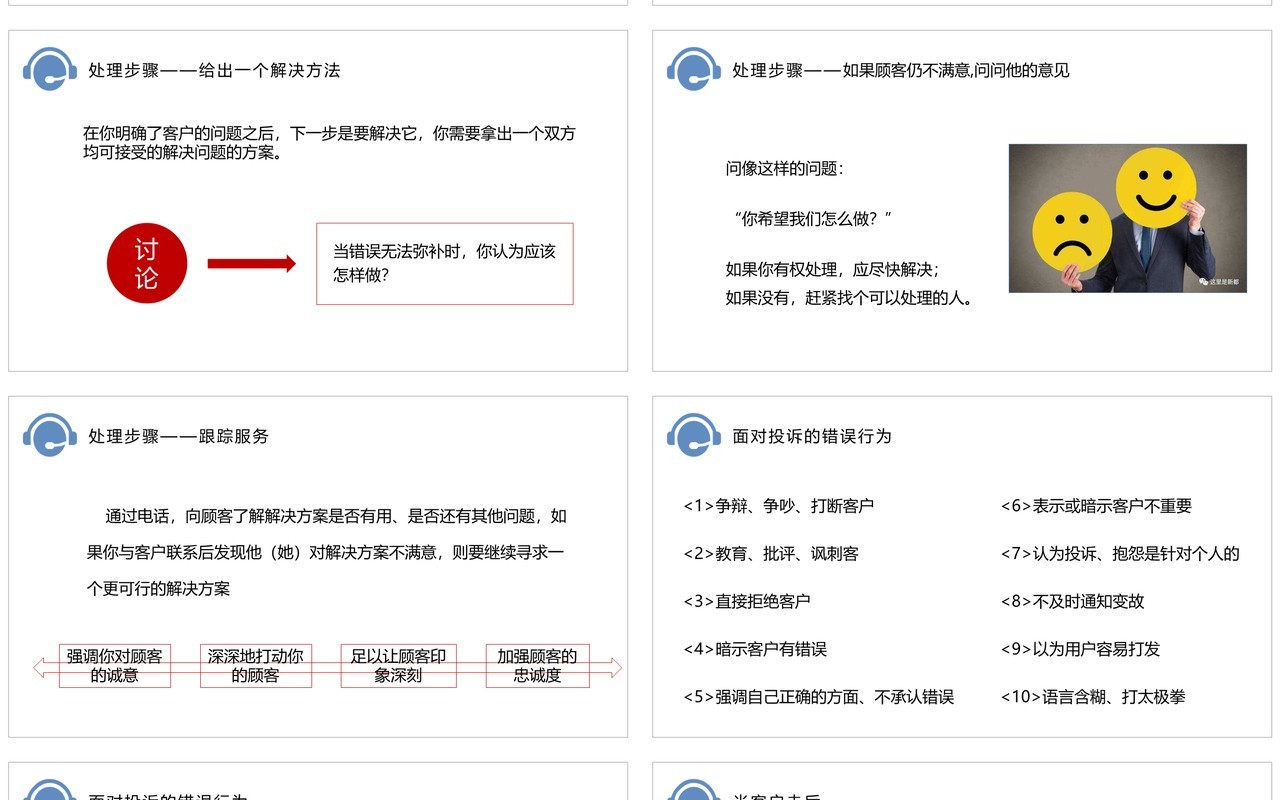 售后客服沟通技巧客户投诉处理培训PPT模板