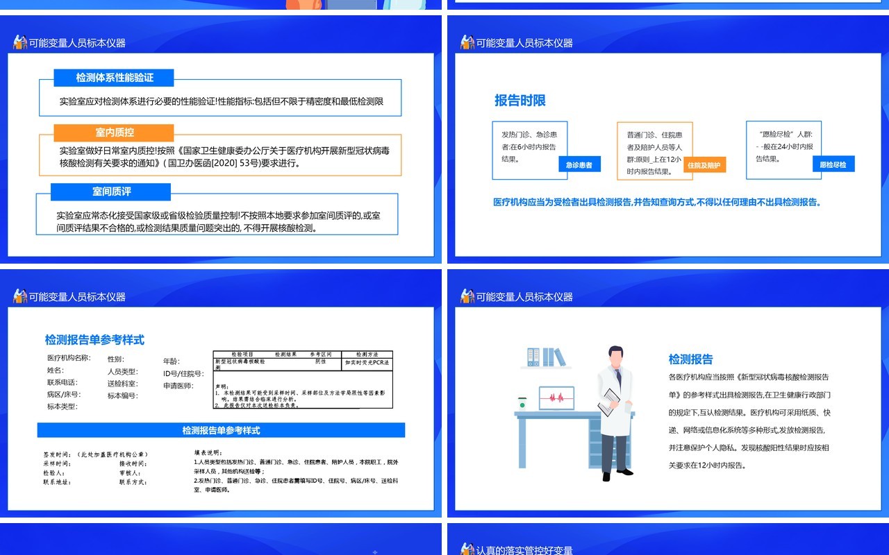 新型冠状病毒核酸检测工作要点动态PPT模板
