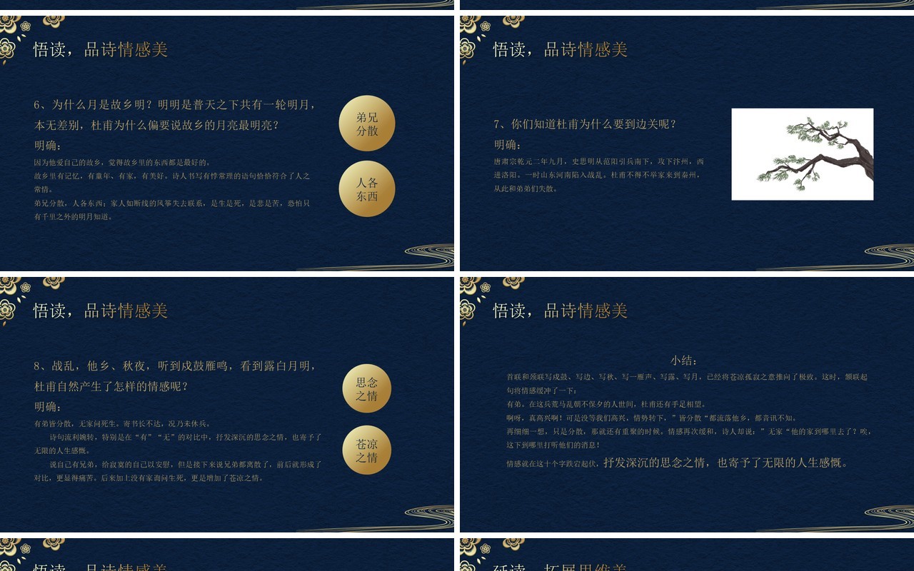 部编版九年级语文上册月夜忆舍弟课件PPT模板