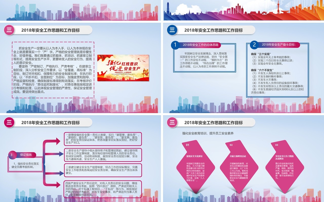 简约时尚安全生产第一季PPT模板