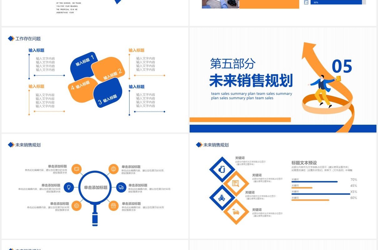 企业销售部年终工作总结计划汇报动态PPT模板
