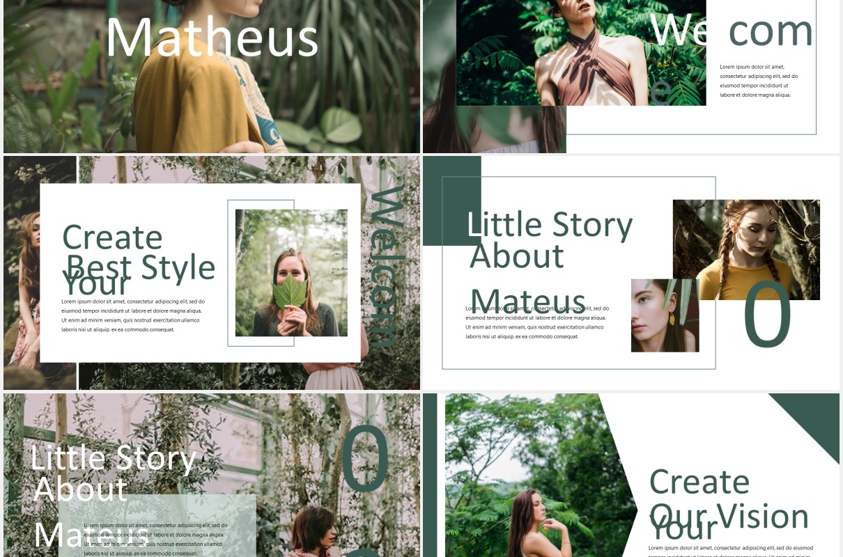 摄影作品展示PPT模板Matheus - Powerpoint Template