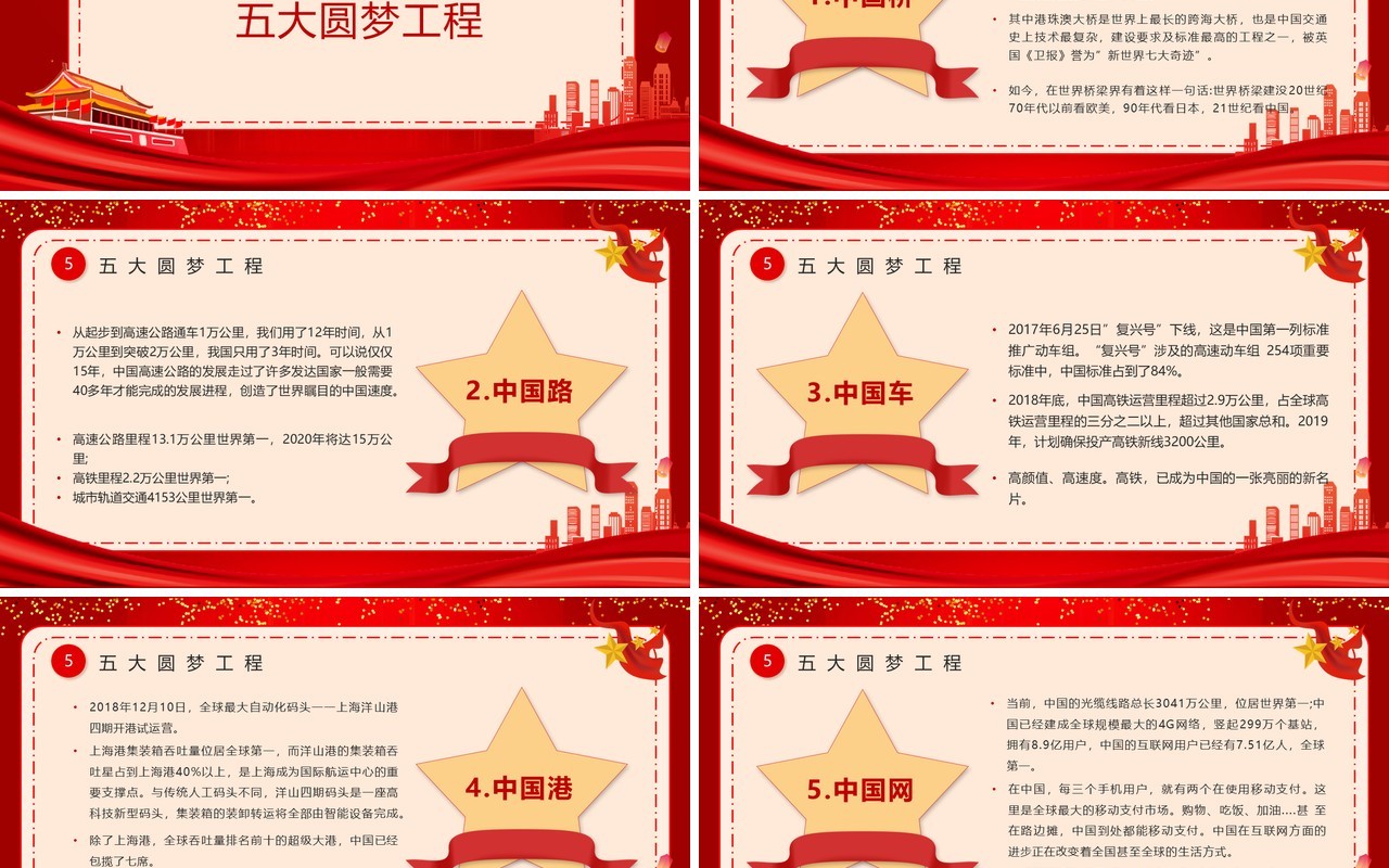 红色党政风庆祝中华人民共和国成立71周年国庆党建PPT模板
