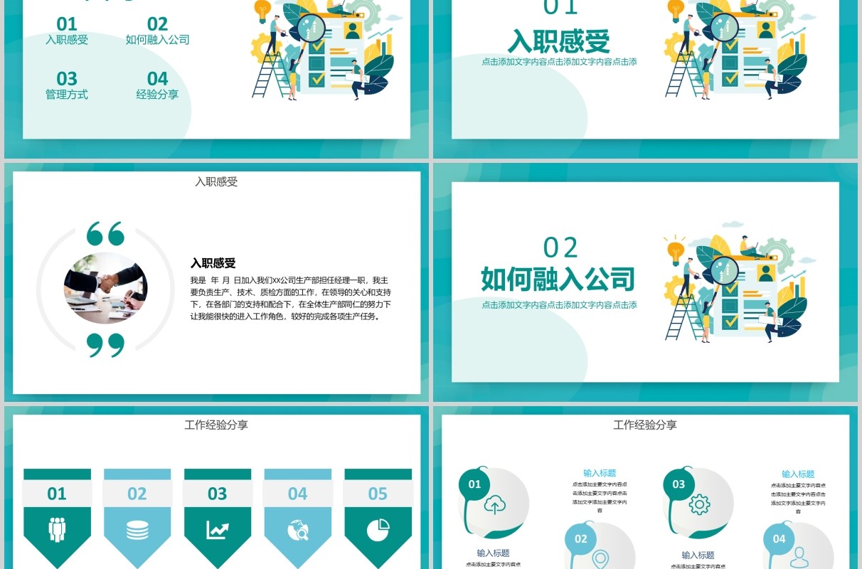 团队成功经验分享工作汇报PPT模板