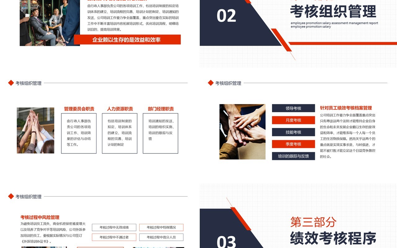 简约商务员工晋升薪资考核管理报告动态PPT模板