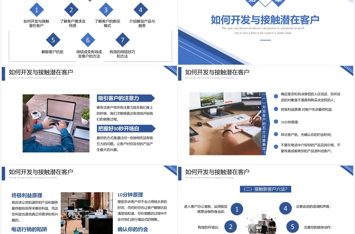 简约商务风企业员工销售技能培训PPT模板