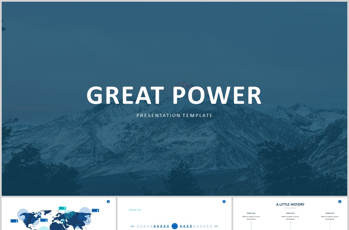 超实用计划书图片排版PPT演示模板GREAT POWER PRESENTATION
