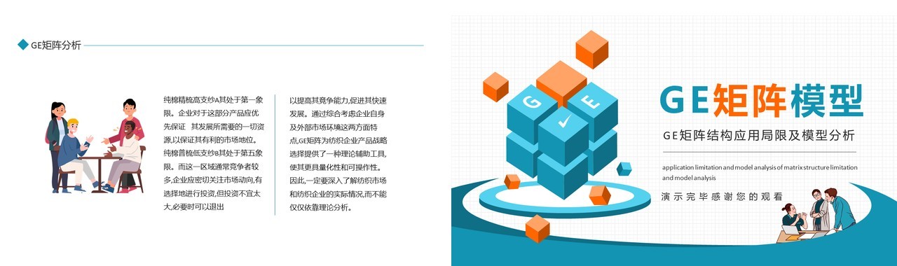 GE矩阵结构应用局限及模型分析动态PPT模板