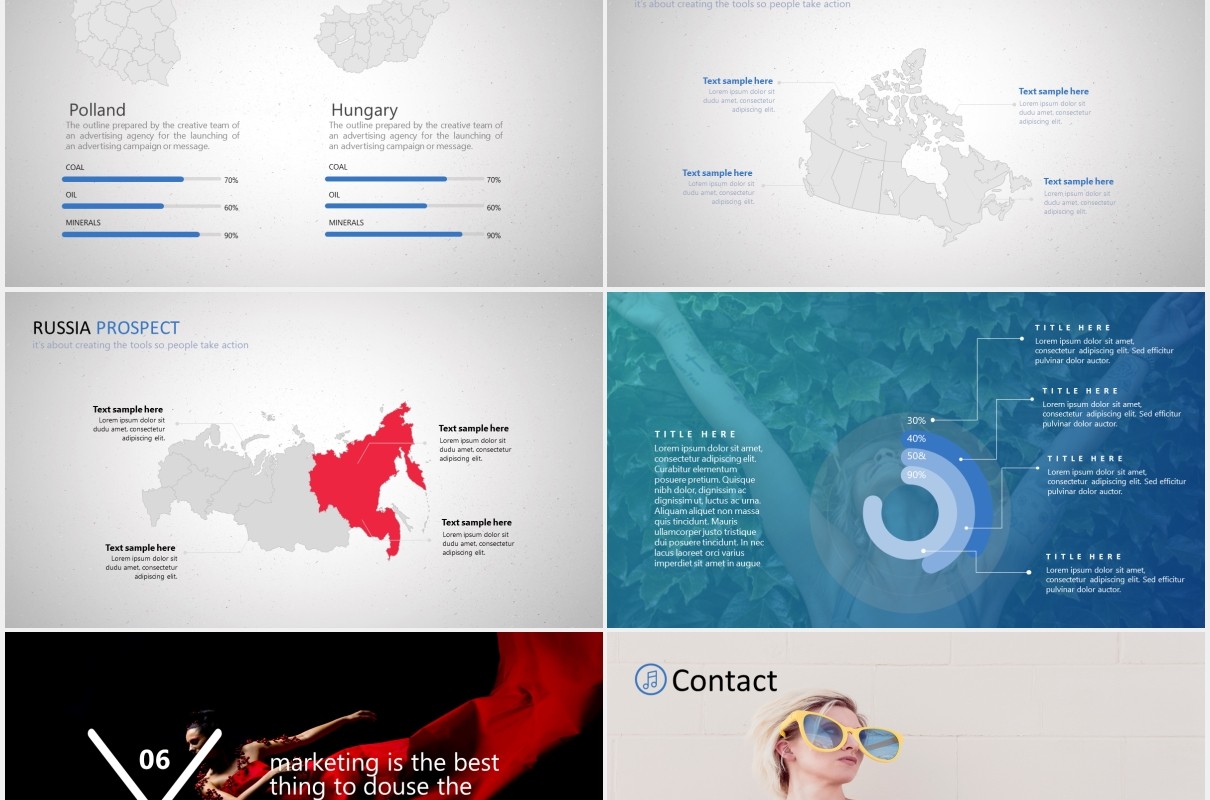 简约可视化信息图表PPT模板素材arara powerpoint template