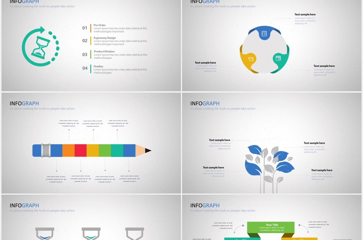 简约可视化信息图表PPT模板素材arara powerpoint template