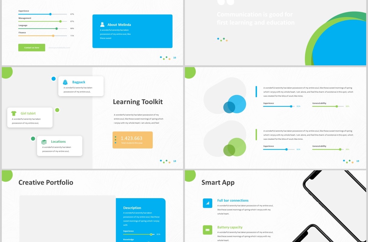 大学教育PPT图片版式设计模板Education - University Powerpoint Template