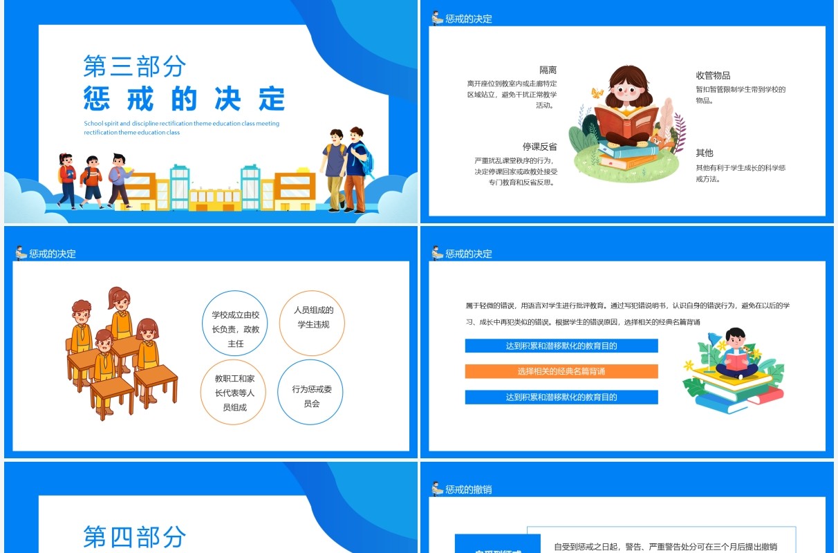 校风校纪整顿主题教育班会动态PPT模板