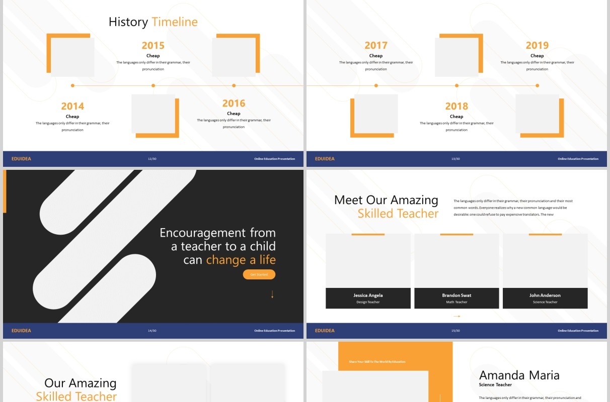 教育理念PPT图片排版模板Eduidea - Education Powerpoint Template