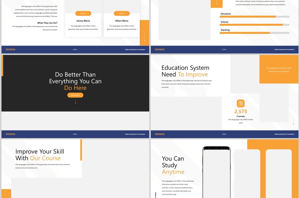教育理念PPT图片排版模板Eduidea - Education Powerpoint Template