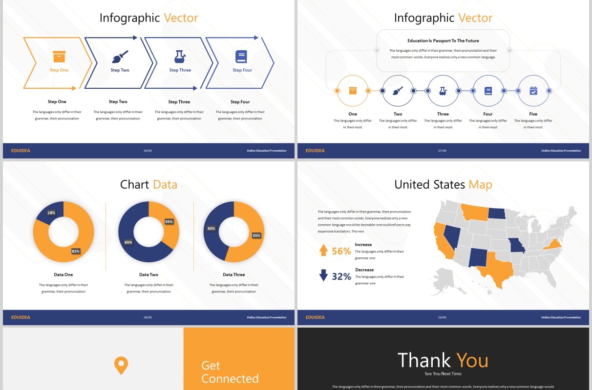 教育理念PPT图片排版模板Eduidea - Education Powerpoint Template