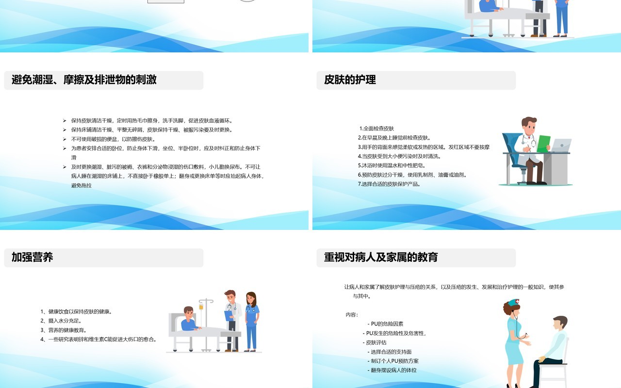 医院住院患者跌倒坠床压疮的风险评估及管理用PPT模板