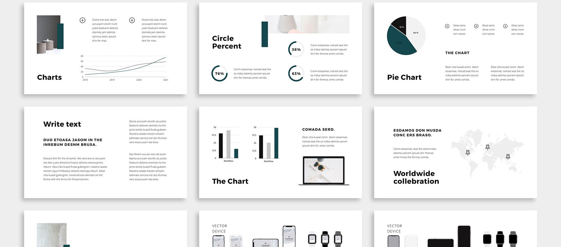 图片排版设计KYE演示模板 Keynote Template All slides long