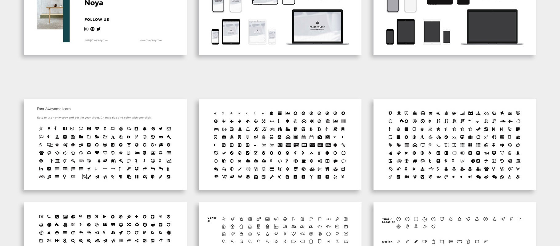 图片排版设计KYE演示模板 Keynote Template All slides long