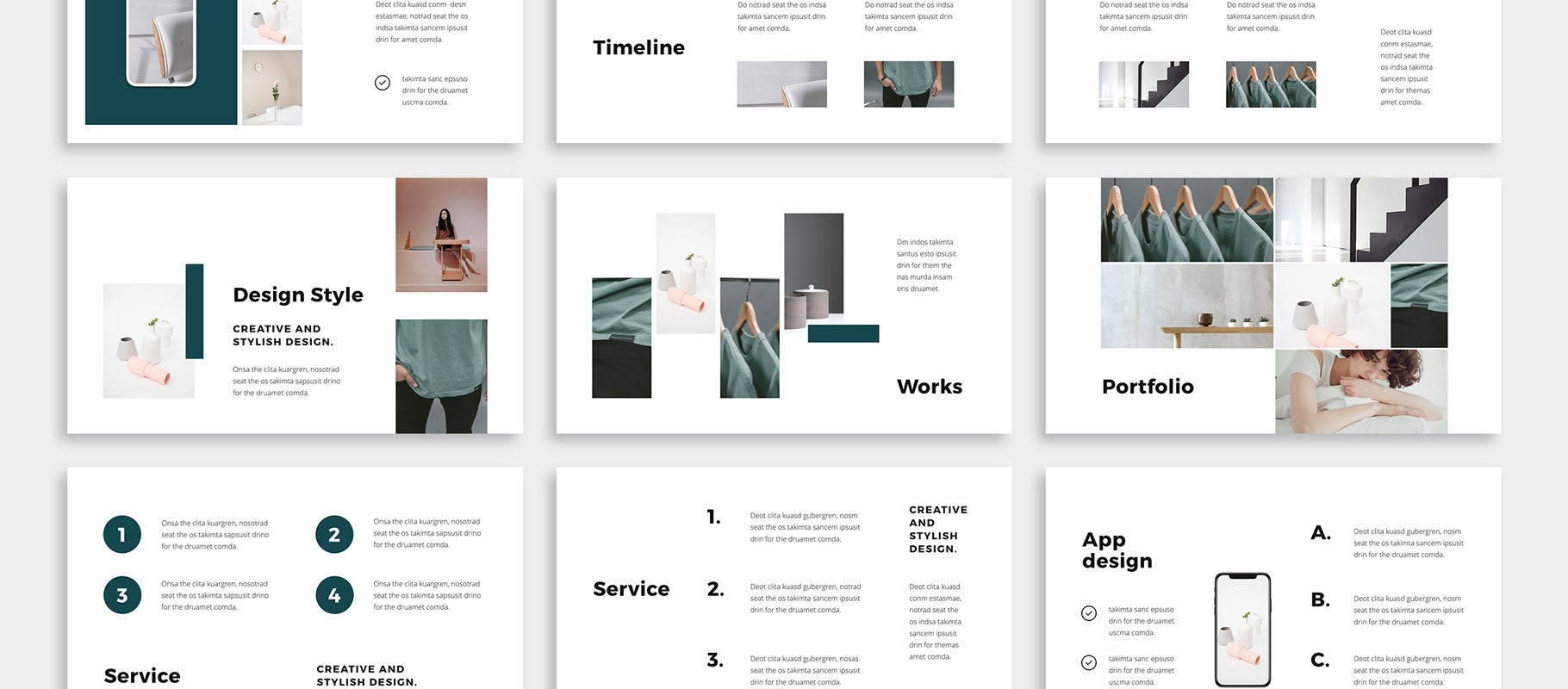 图片排版设计KYE演示模板 Keynote Template All slides long
