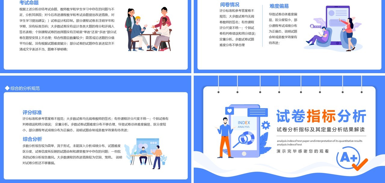 试卷分析指标及其定量分析结果解读动态PPT模板