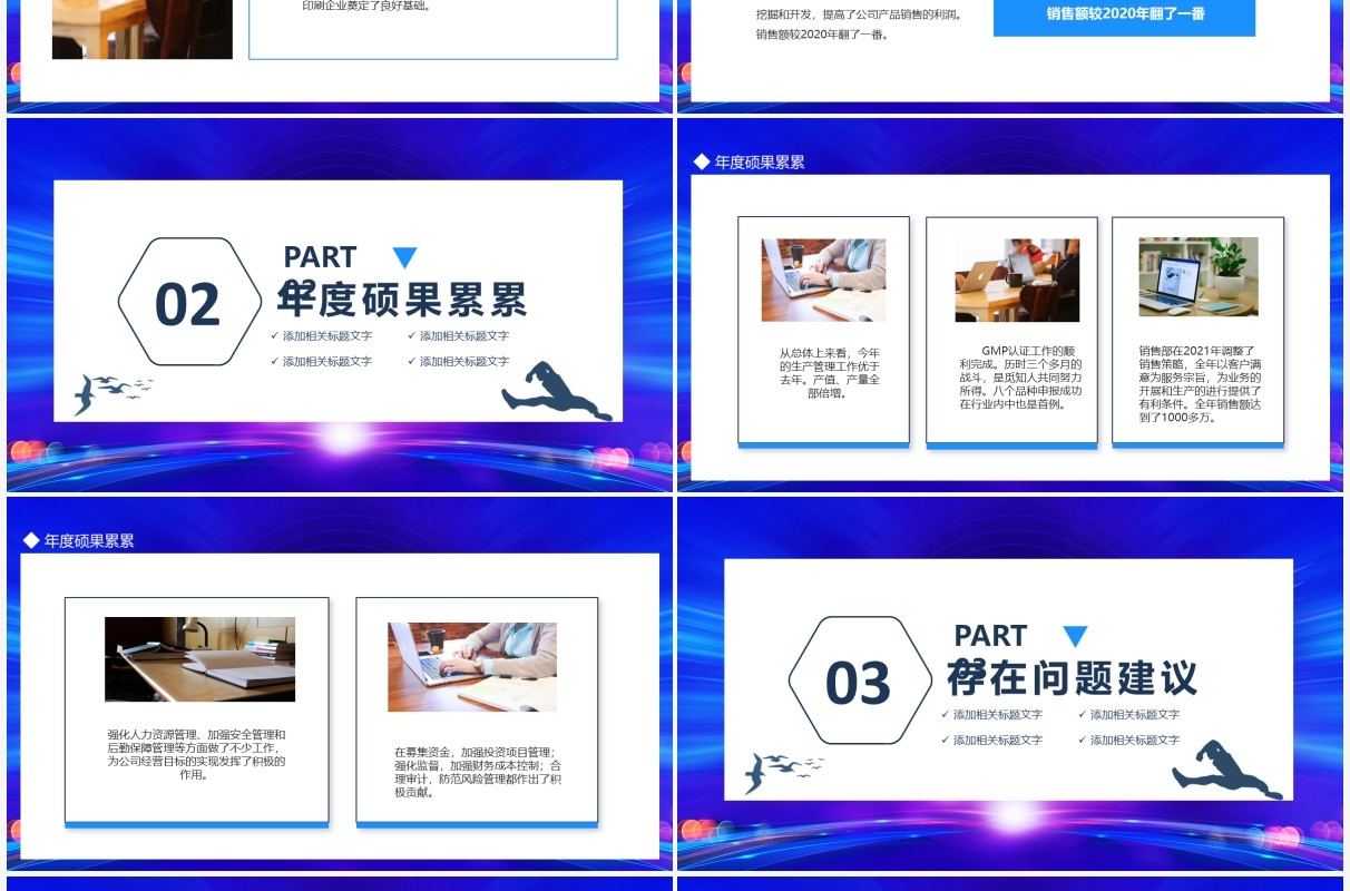 扬帆起航再创辉煌总经理年终工作总结动态PPT模板