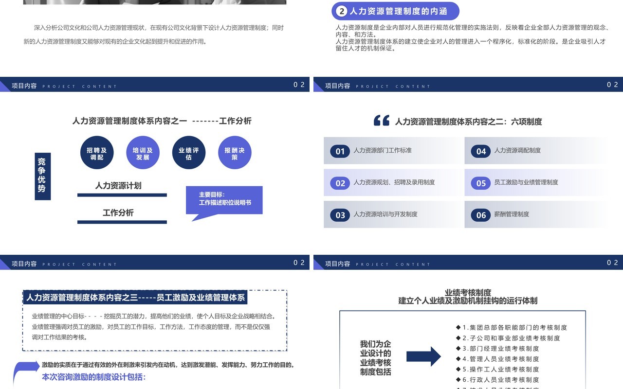 蓝色商务风管理项目建议书PPT模板