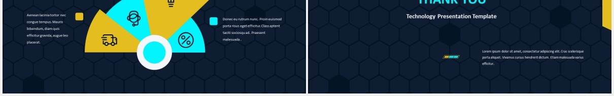 深蓝色技术工作报告图片排版设计PPT模板TECHIE - Technology Presentation Template