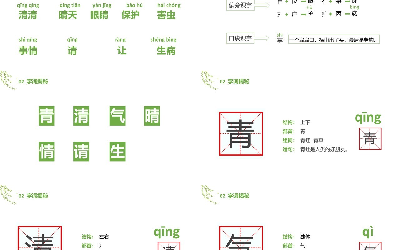 部编版一年级语文下册小青蛙课件PPT模板