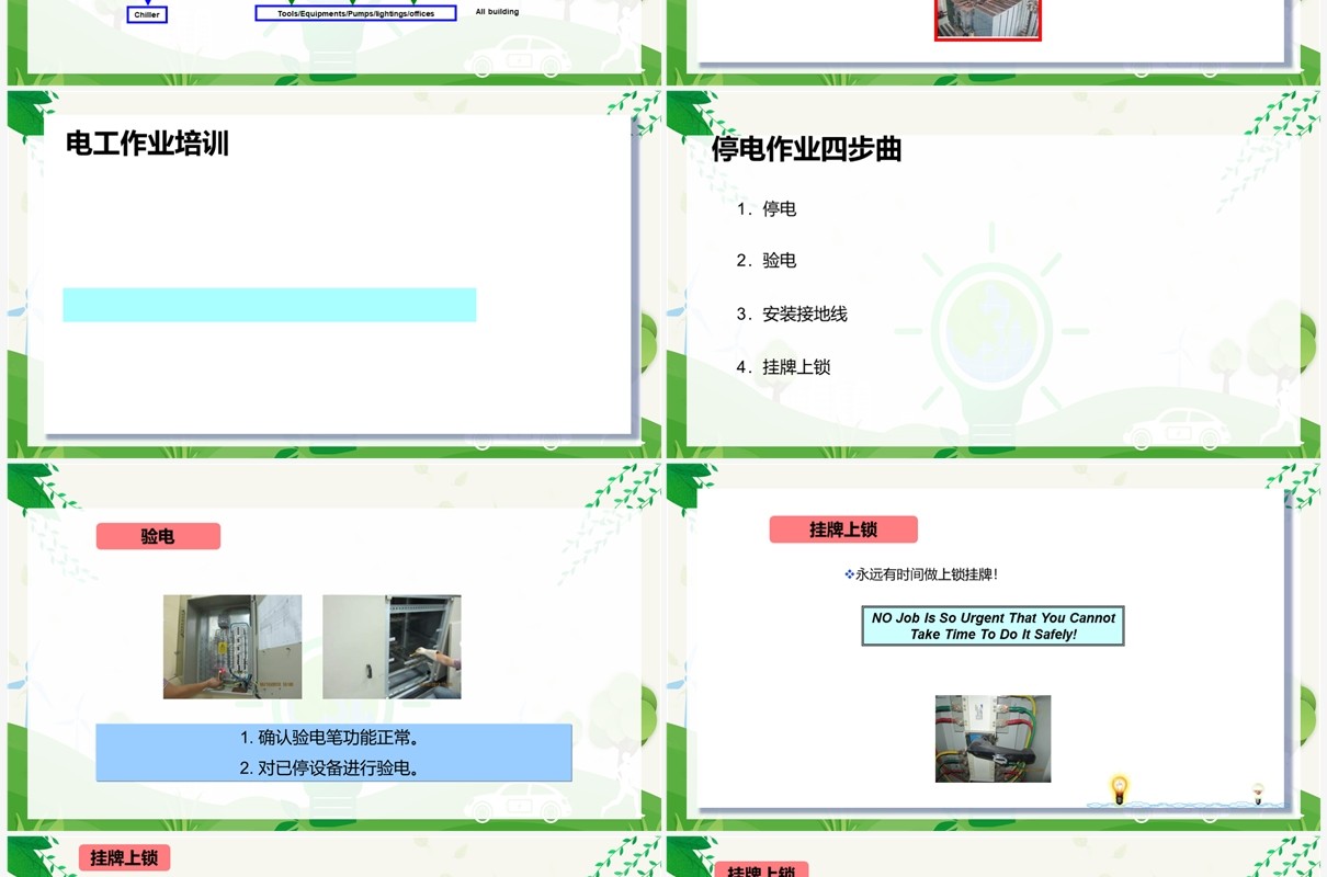 绿色电工作业安全培训PPT模板