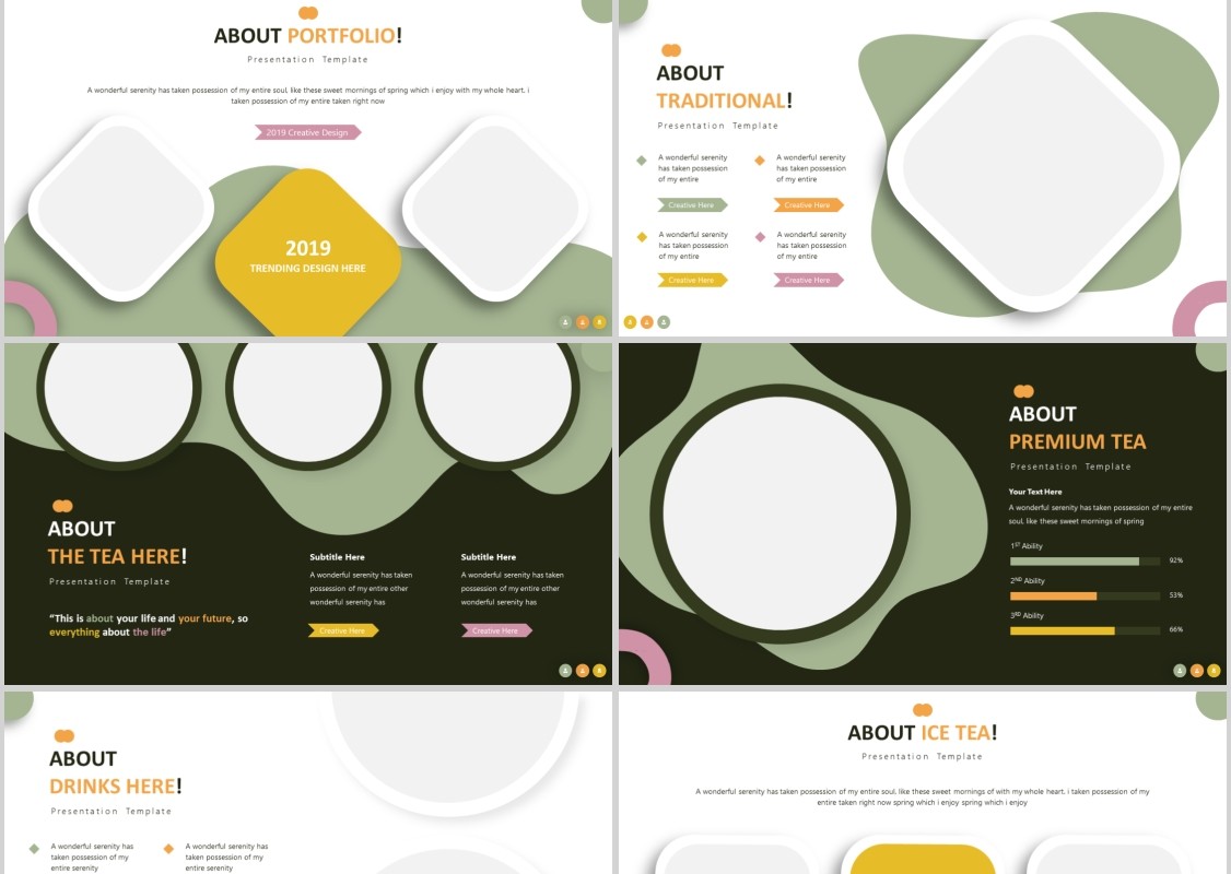 茶叶饮品展示餐饮计划书PPT模板Tealiiv Powerpoint Template