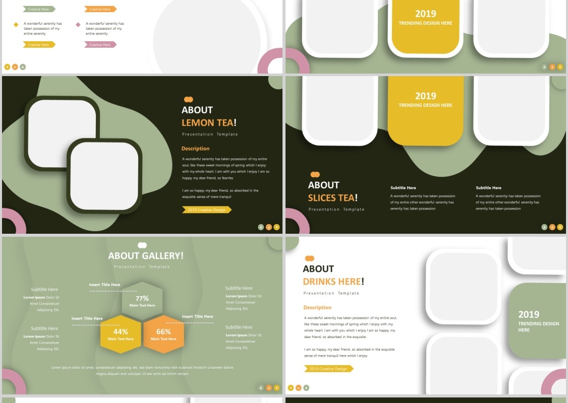 茶叶饮品展示餐饮计划书PPT模板Tealiiv Powerpoint Template