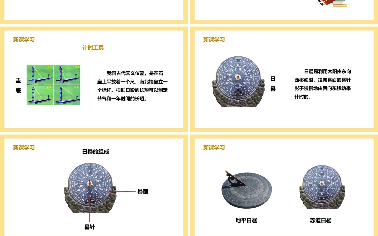 教科版五年级科学下册太阳钟课件PPT模板