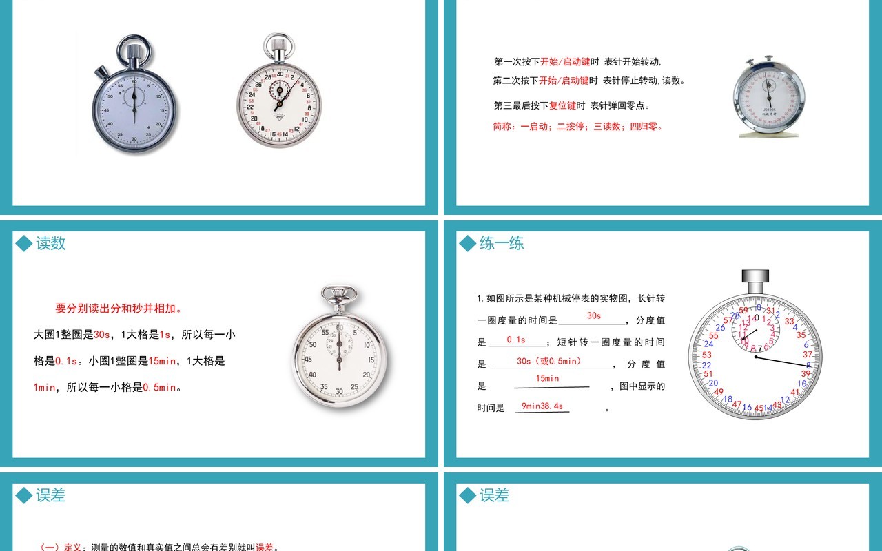 部编版八年级物理上册第一单元机械运动测量长度和速度课件PPT模板