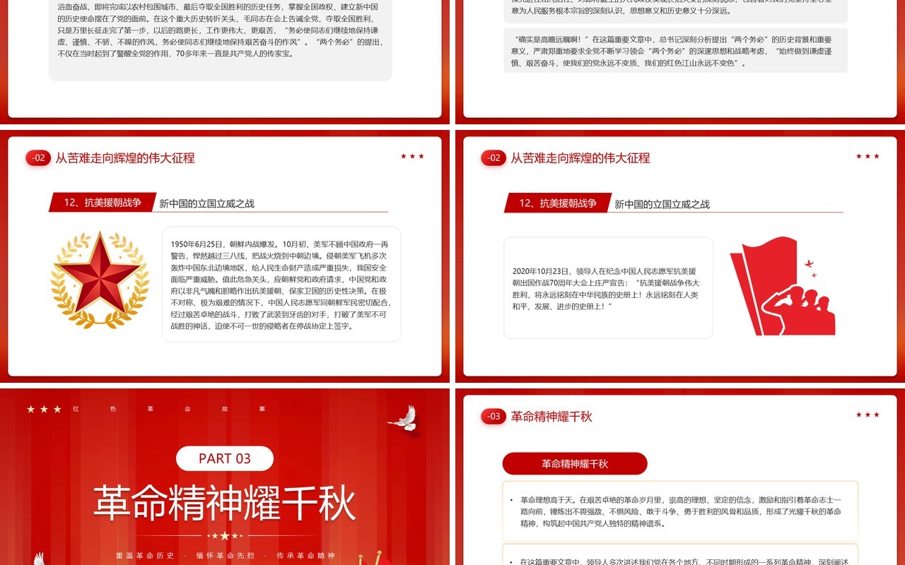 红色党政风讲好红色故事传承红色精神PPT模板