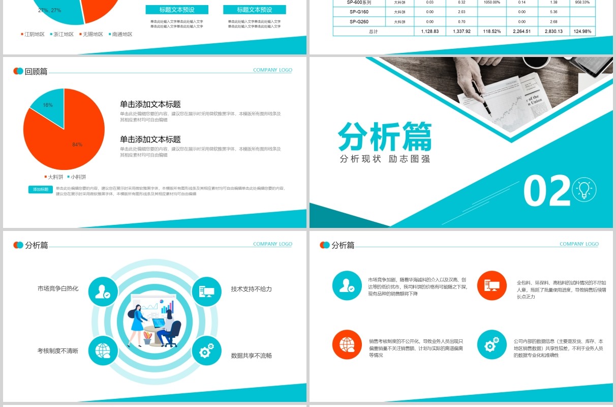 蓝色简约销售个人晋升述职报告PPT模板