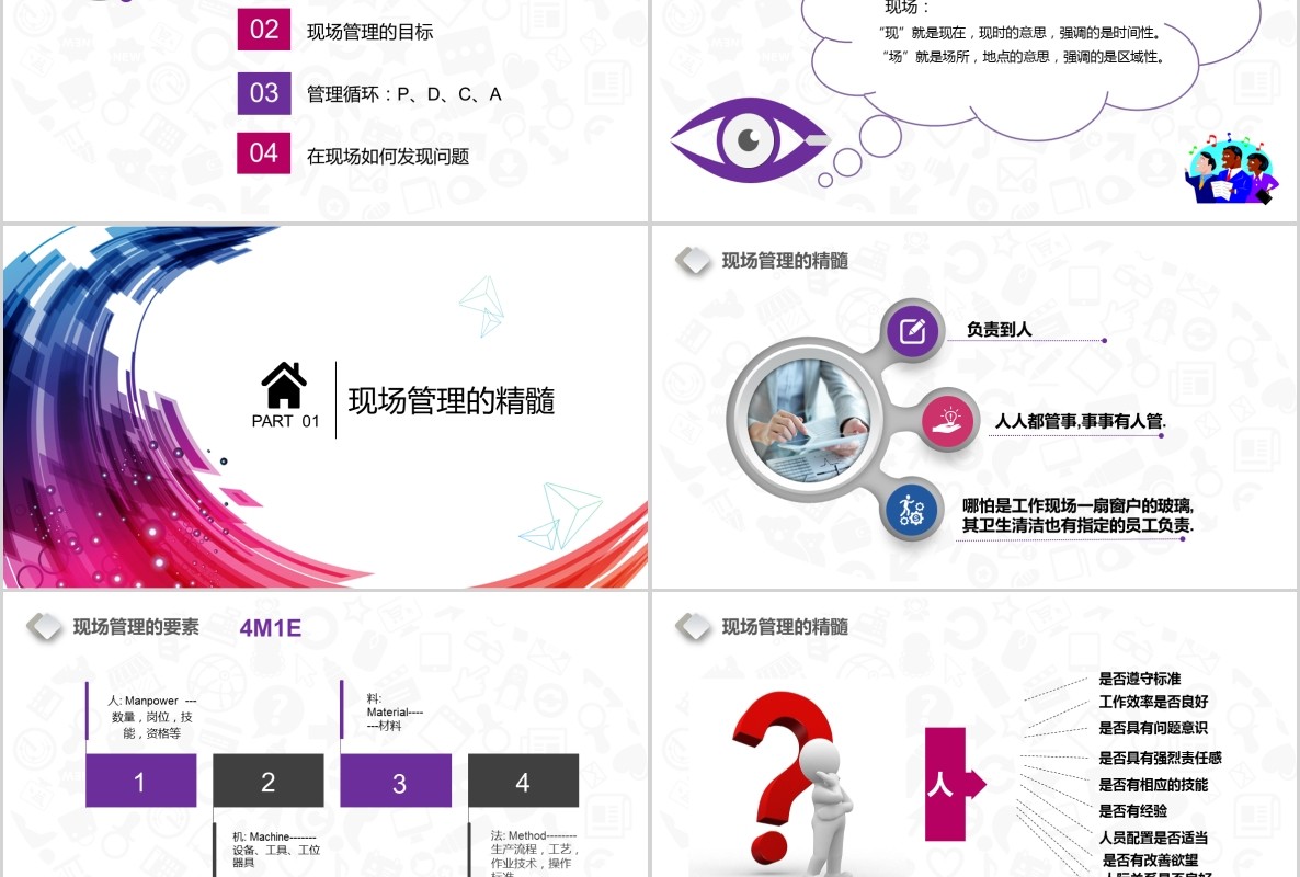 多彩现场管理培训公司通用ppt模板